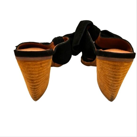 Jeffrey Campbell Cyrus Bow Black Suede Slip On Mule Heel Anthropologie | 7.5 - Picture 7 of 14